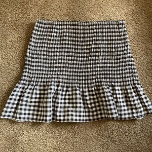 Black and white plaid skirt